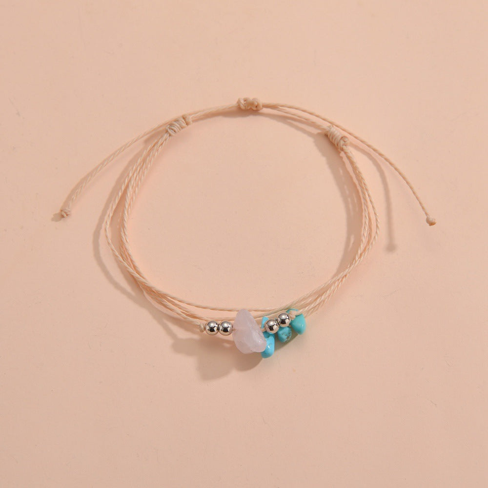 NATURAL TURQUOISE TRANSFER ANKLET-1