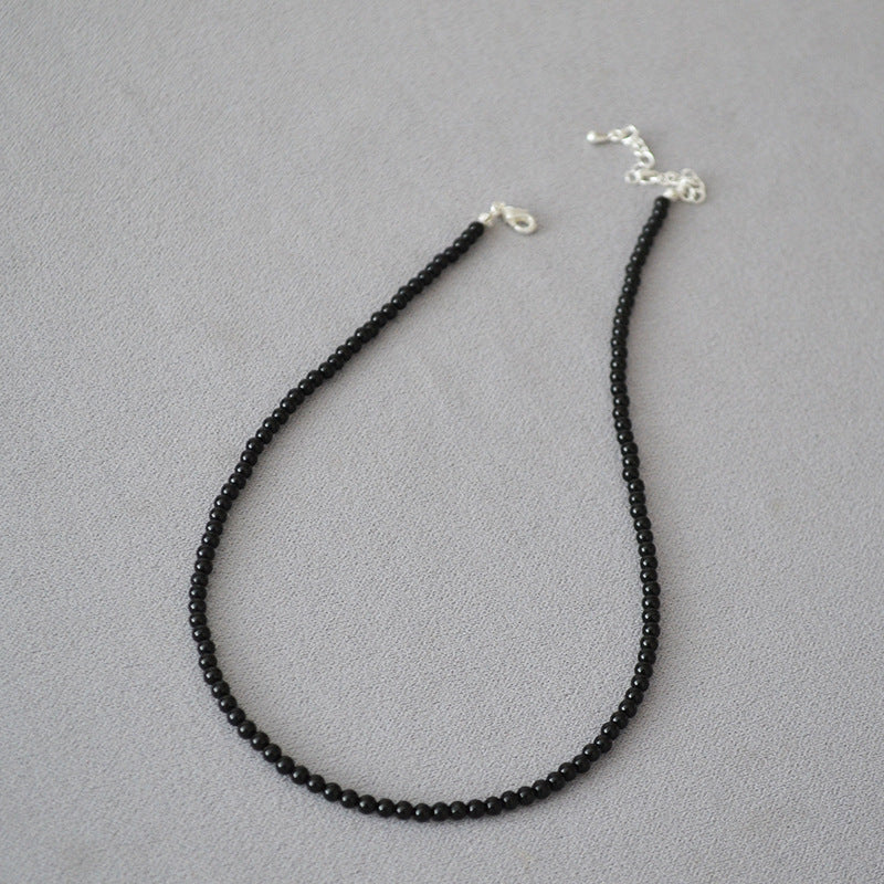 BLACK ONYX FEAR-ELIMINATING SIMPLE NECKLACE_7