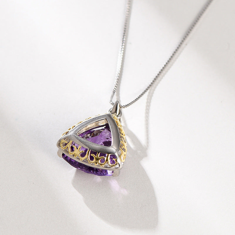 TRIANGLE AMETHYST NECKLACE PENDANT_3