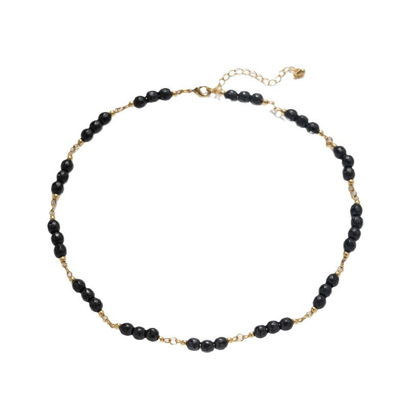 Black agate good luck beaded necklace_6