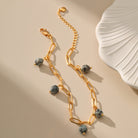 NATURAL STONE AND TURQUOISE STRESS RELIEF ANKLET-4