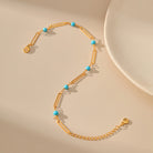 COLOR ZIRCON LIFE FORCE ANKLET-4