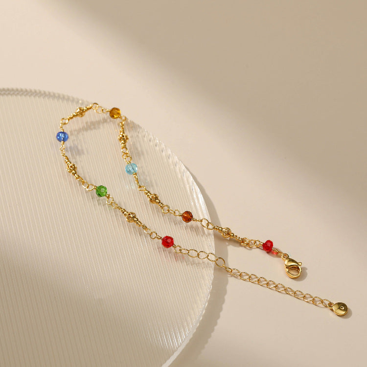 COLORED CRYSTAL PURIFYING MAGNETIC ANKLET-2