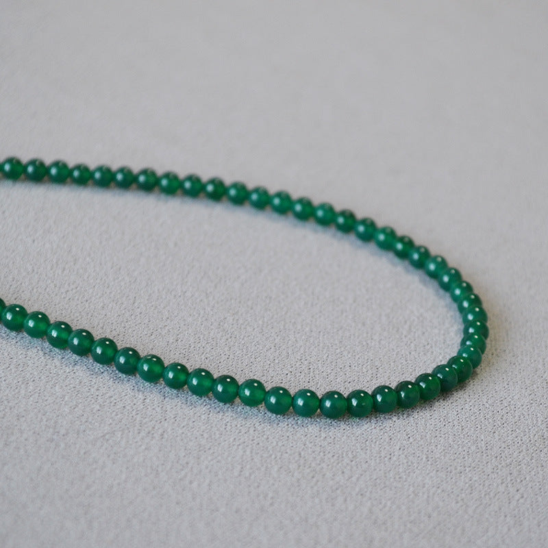 GREEN AGATE ANTI-AGING COLLARBONE NECKLACE_7