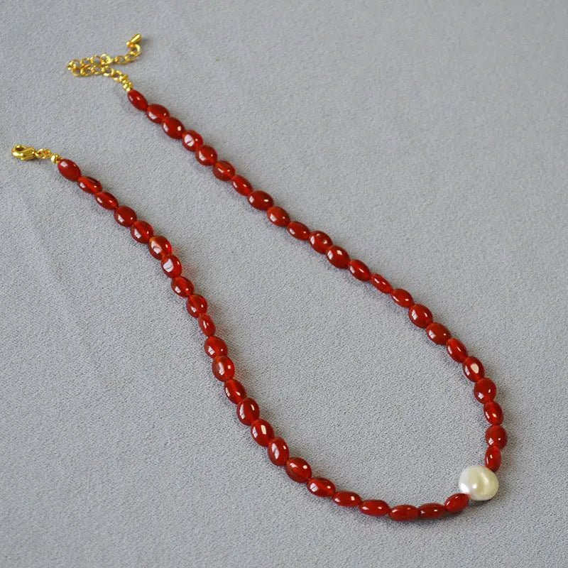 AGATE PEARL ENERGETIC NECKLACE-3