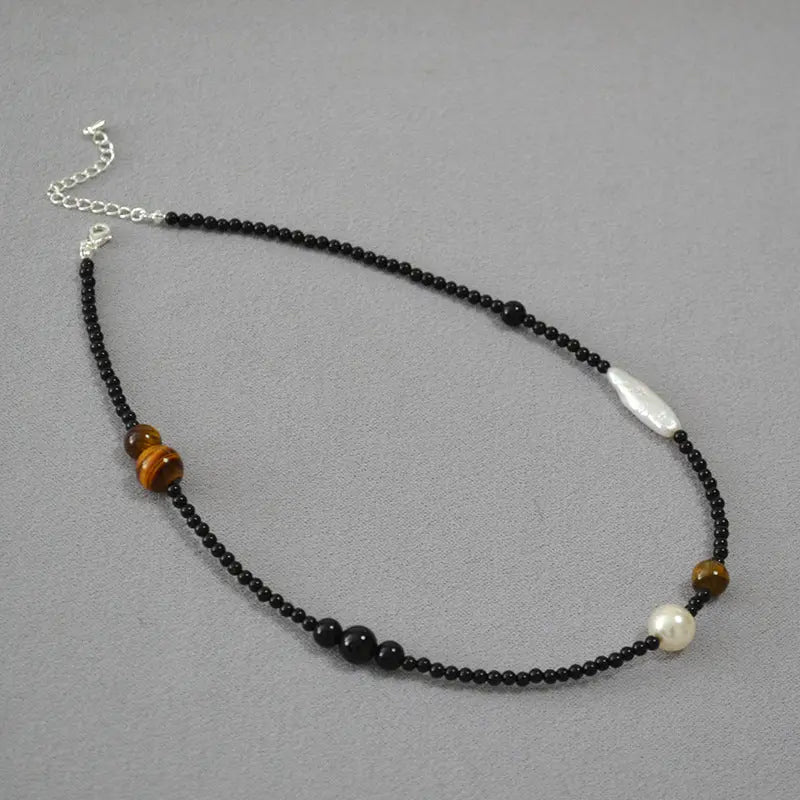 AGATE TIGER EYE STONE PURIFICATION ENERGY NECKLACE-2