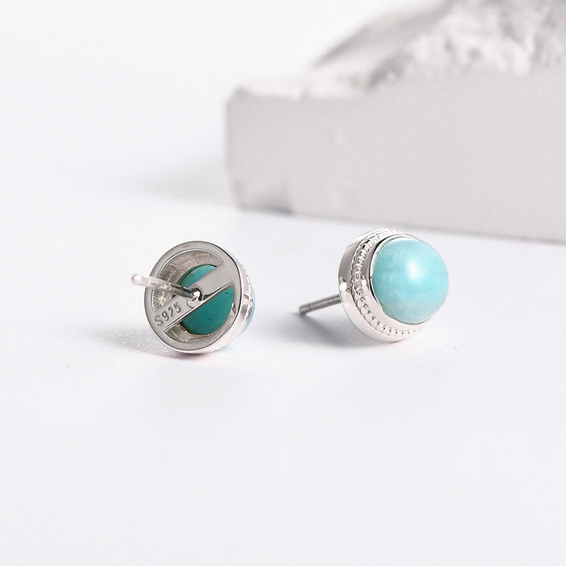 AMAZONITE STERLING SILVER EARRINGS-3