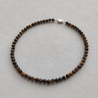 AMERICAN RETRO TIGER EYE STONE ENHANCE CHARM NECKLACE-1