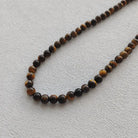 AMERICAN RETRO TIGER EYE STONE ENHANCE CHARM NECKLACE-2