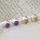 AMETHYST CITRINE STERLING SILVER EARRINGS-1