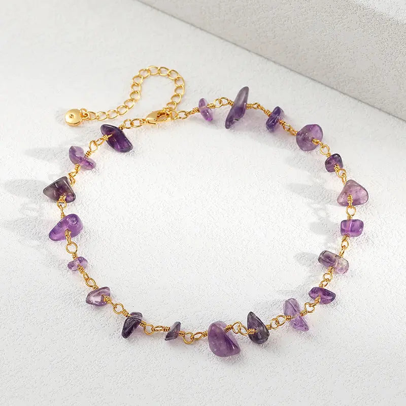 AMETHYST HEALING ANKLET-1