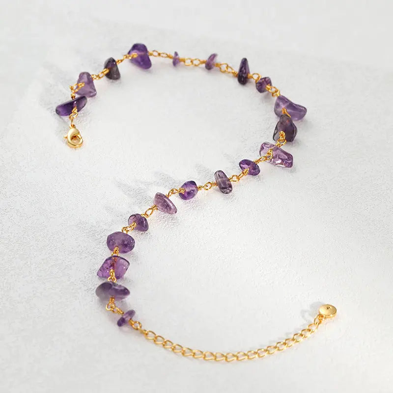 AMETHYST HEALING ANKLET-2