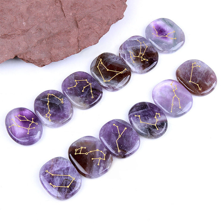 AMETHYST STONE ZODIAC RUNE PATTERN-1