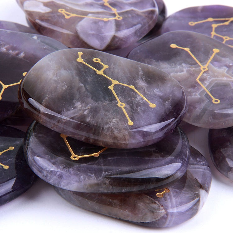 AMETHYST STONE ZODIAC RUNE PATTERN-2