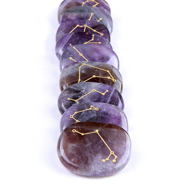 AMETHYST STONE ZODIAC RUNE PATTERN-5