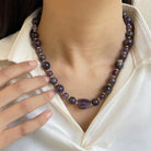 Amethyst Stress-Breaking Beaded Necklace-4