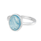 AQUAMARINE STERLING SILVER RING-4