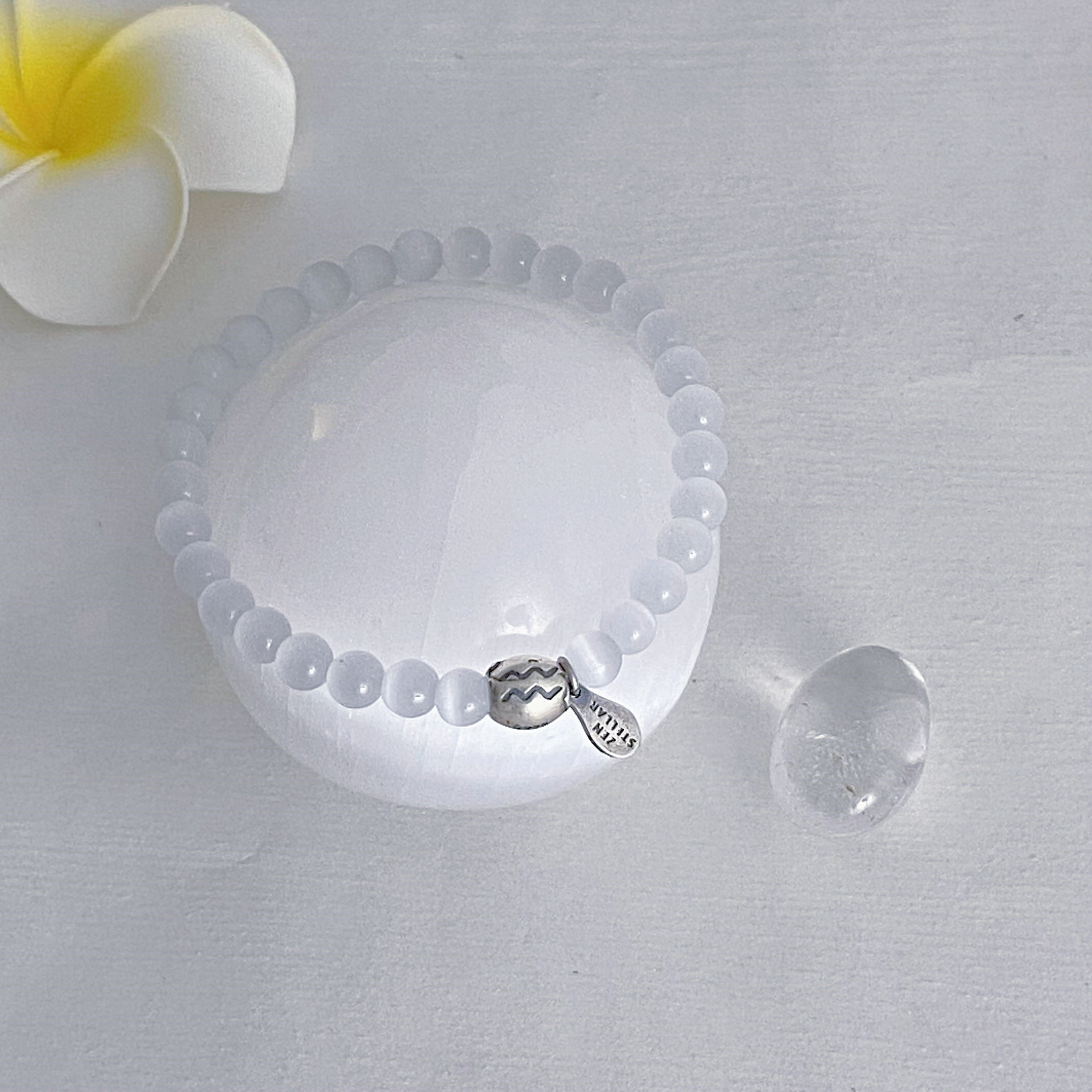 AQUARIUS TRANSLUCENT GYPSUM CRYSTAL BRACELET-5