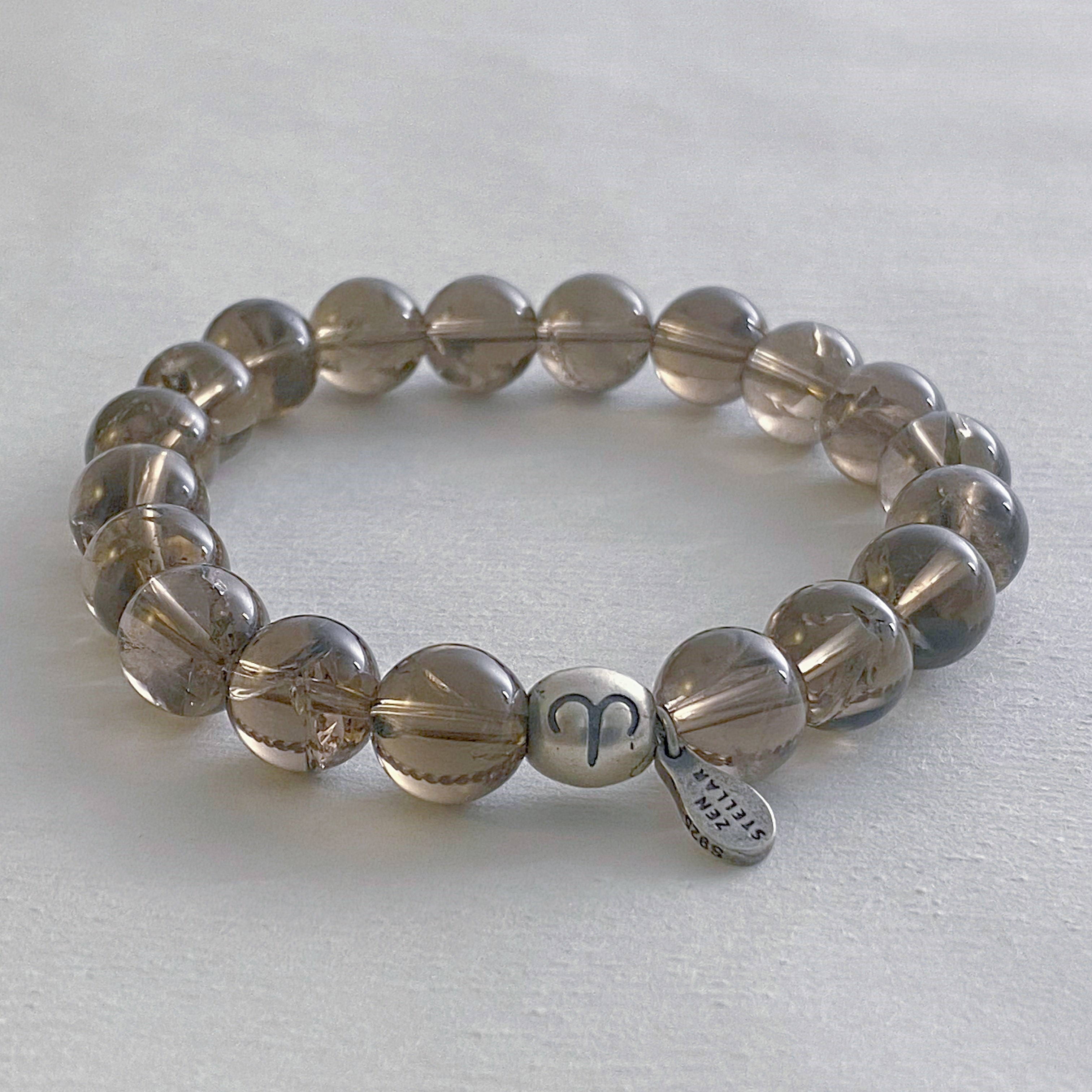 ARIES SMOKY QUARTZ CRYSTAL BRACELET-1