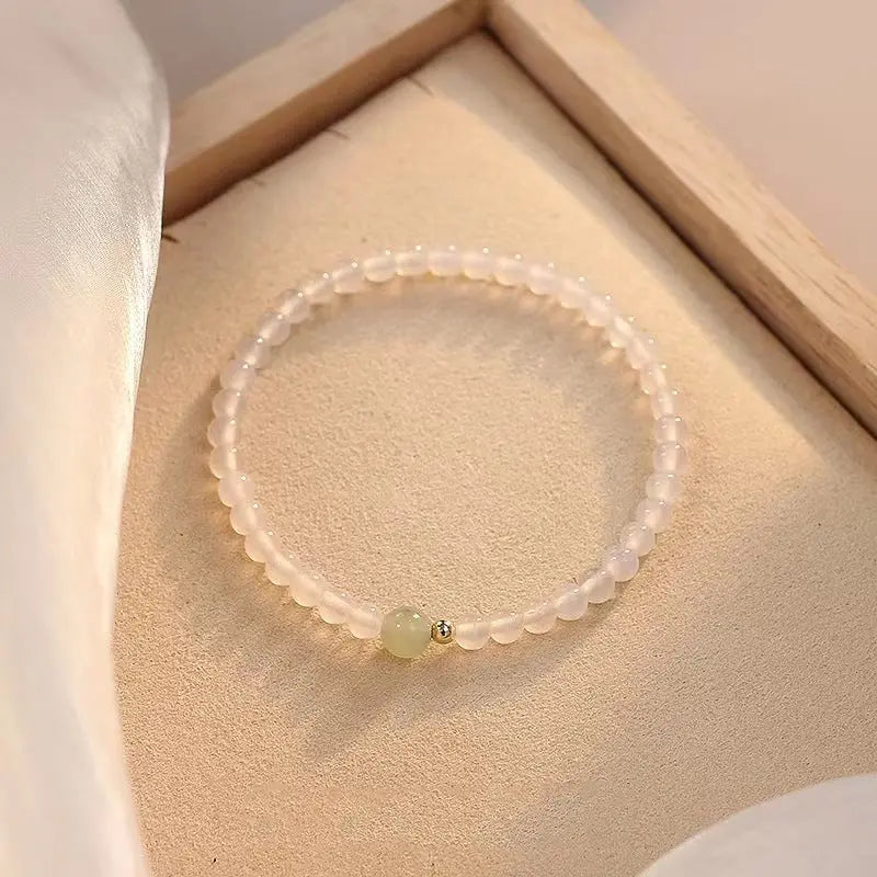 BALANCE＆PROTECTION HETIAN JADE WHITE AGATE Energy BRACELET-2