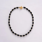 BLACK AGATE BEADED IMMUNE ENHANCING SHORT NECKLACE-7