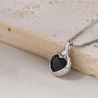 BLACK AGATE STERLING SILVER PENDANT-1