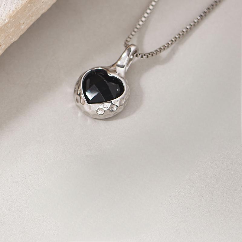 BLACK AGATE STERLING SILVER PENDANT-3