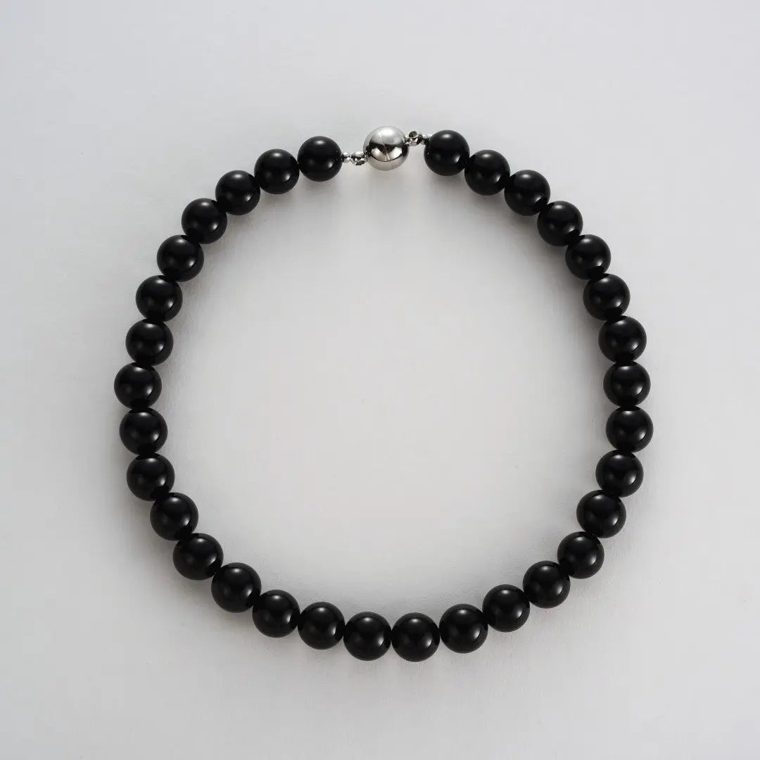 BLACK AGATE TRANSPARENT CRYSTAL BODY CARE NECKLACE-2