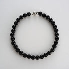 BLACK AGATE TRANSPARENT CRYSTAL BODY CARE NECKLACE-2