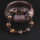 BLACK AND WHITE EYE OF HEAVEN AGATE BRACELETS-1