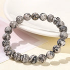 BLACK AND WHITE SPECKLED AGATE BRACELET-2