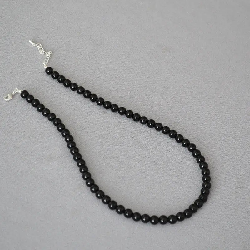 BLACK ONYX FEAR-ELIMINATING SIMPLE NECKLACE-1