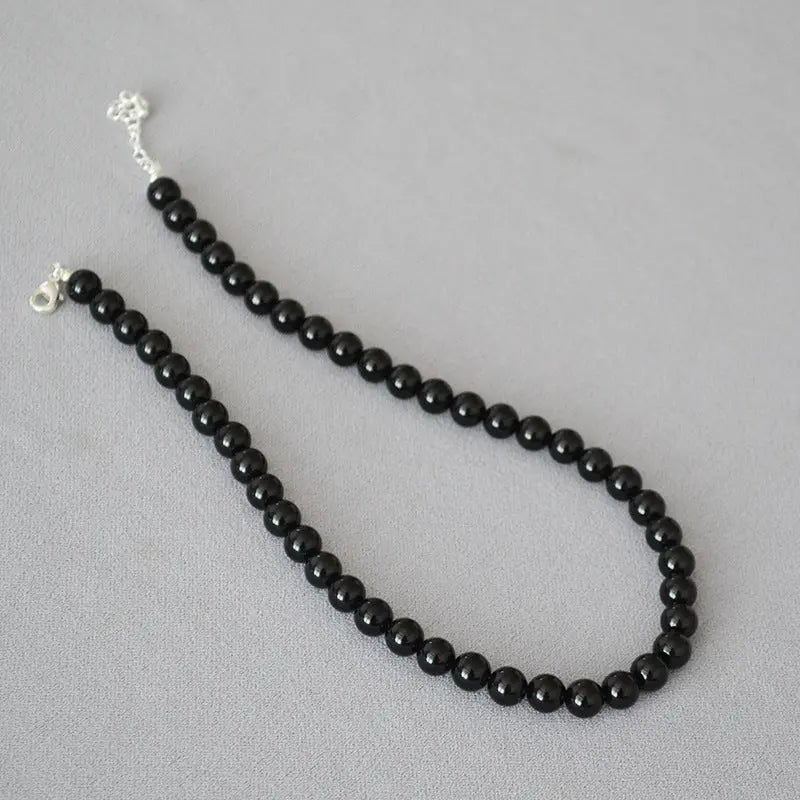 BLACK ONYX FEAR-ELIMINATING SIMPLE NECKLACE-3