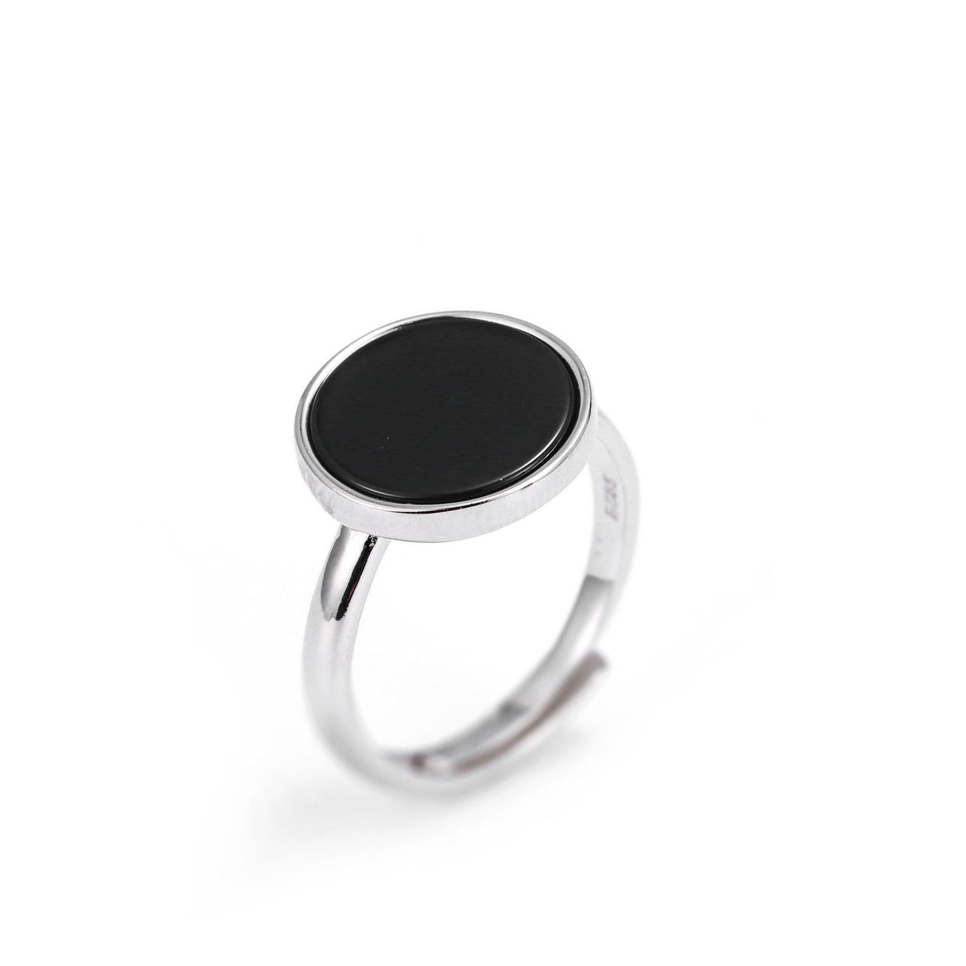 BLACK ONYX STERLING SILVER RING-1