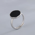 BLACK ONYX STERLING SILVER RING-2