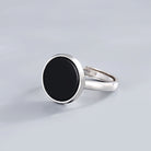 BLACK ONYX STERLING SILVER RING-6