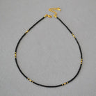 BLACK SPINEL BALANCED FRIENDSHIP NECKLACE_1