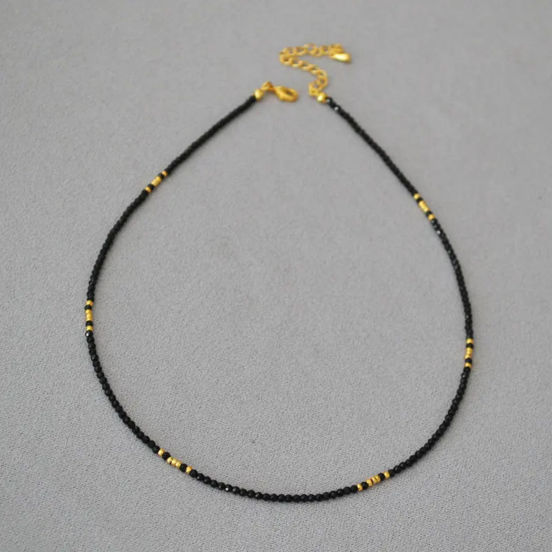 BLACK SPINEL BALANCED FRIENDSHIP NECKLACE_1