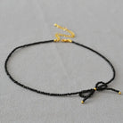 BLACK SPINEL LUCKY BOW NECKLACE-2