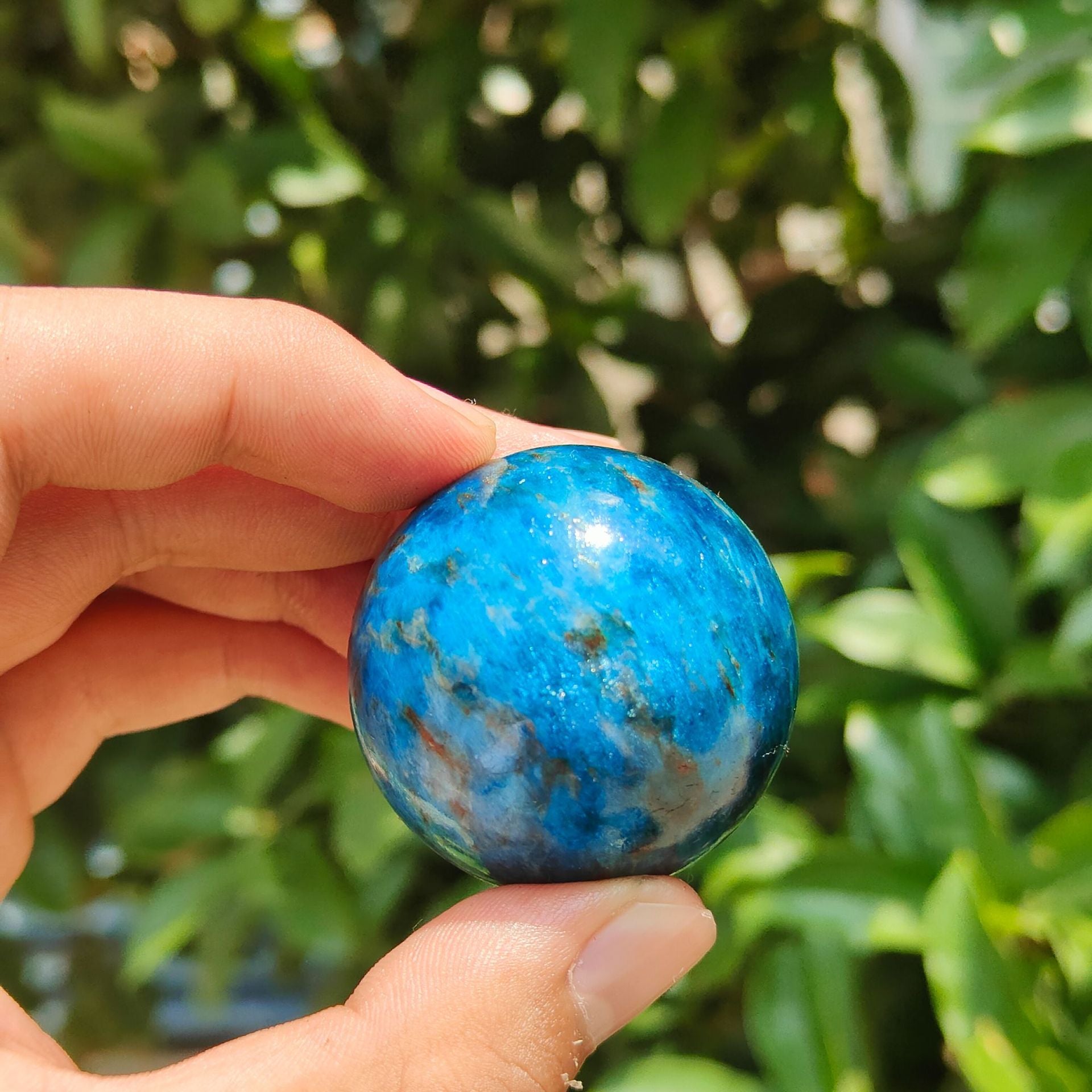 BLUE APATITE CRYSTAL BALL STONE-2