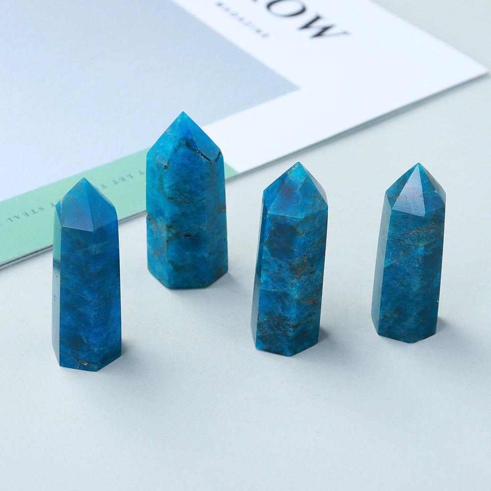 BLUE APATITE CRYSTAL TOWER-3