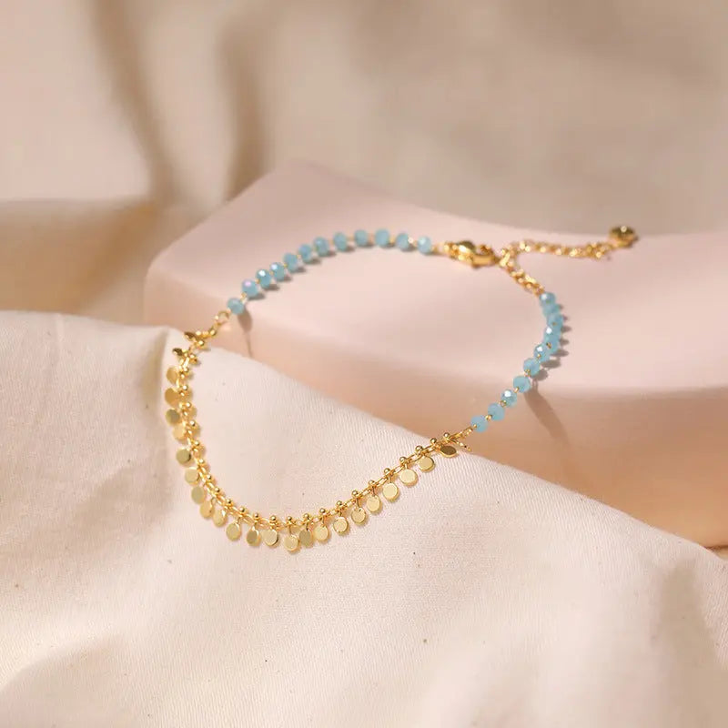 BLUE CRYSTAL HAPPY ANKLET-2