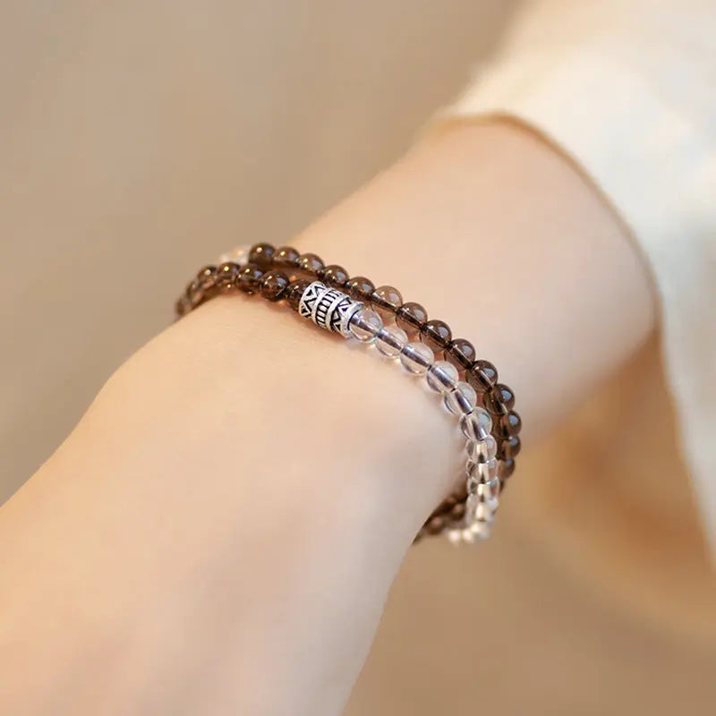 BROWN CRYSTAL POWERFUL HEART BRACELET-2