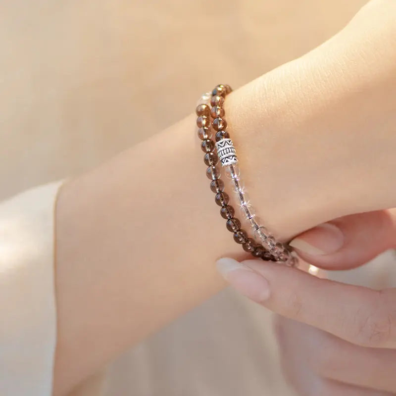 BROWN CRYSTAL POWERFUL HEART BRACELET-5