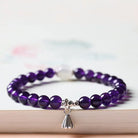 CALM ONE'S MIND MOONSTONE AMETHYST ENERGY BRACELET-3