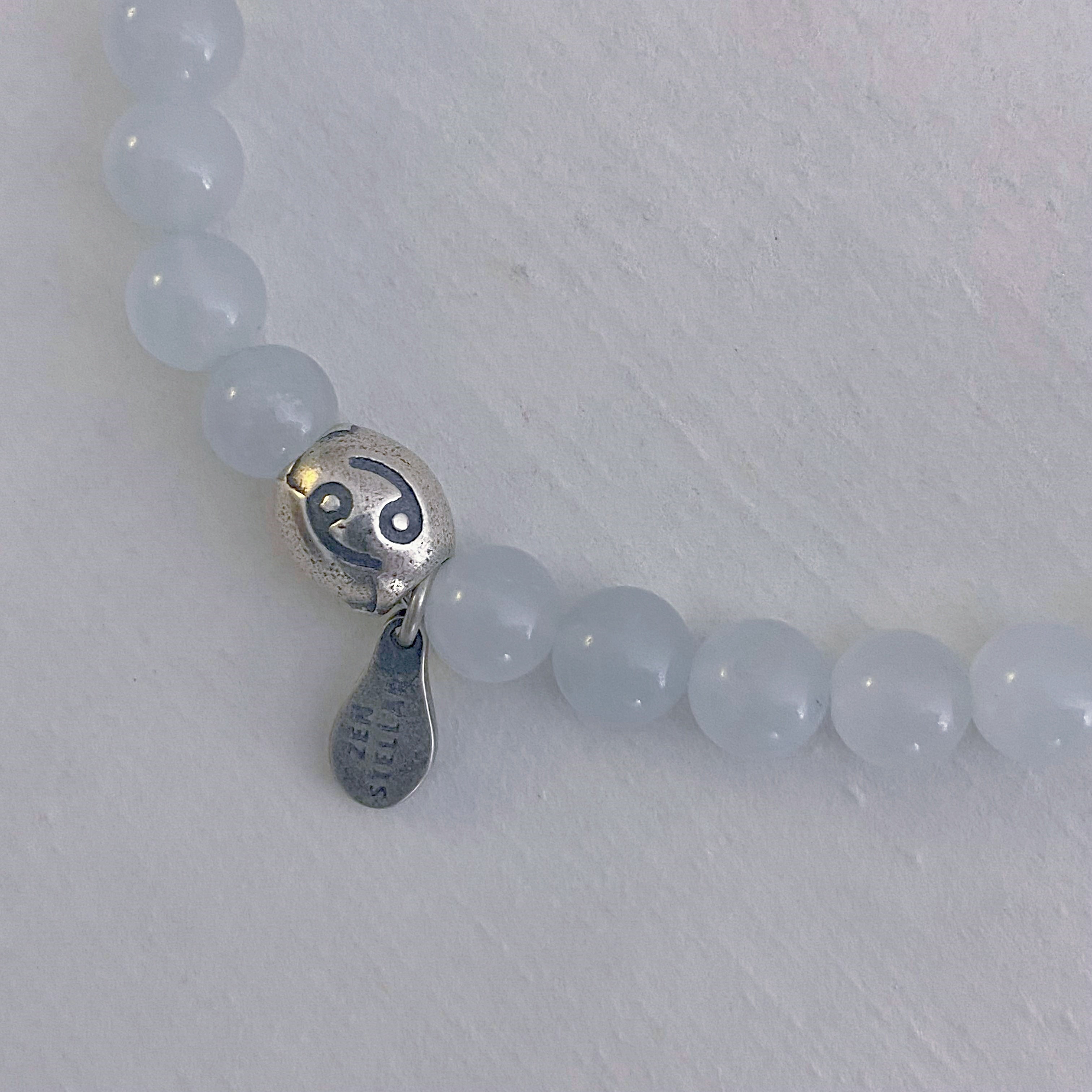 CANCER AQUAMARINE CRYSTAL BEADED BRACELET-4