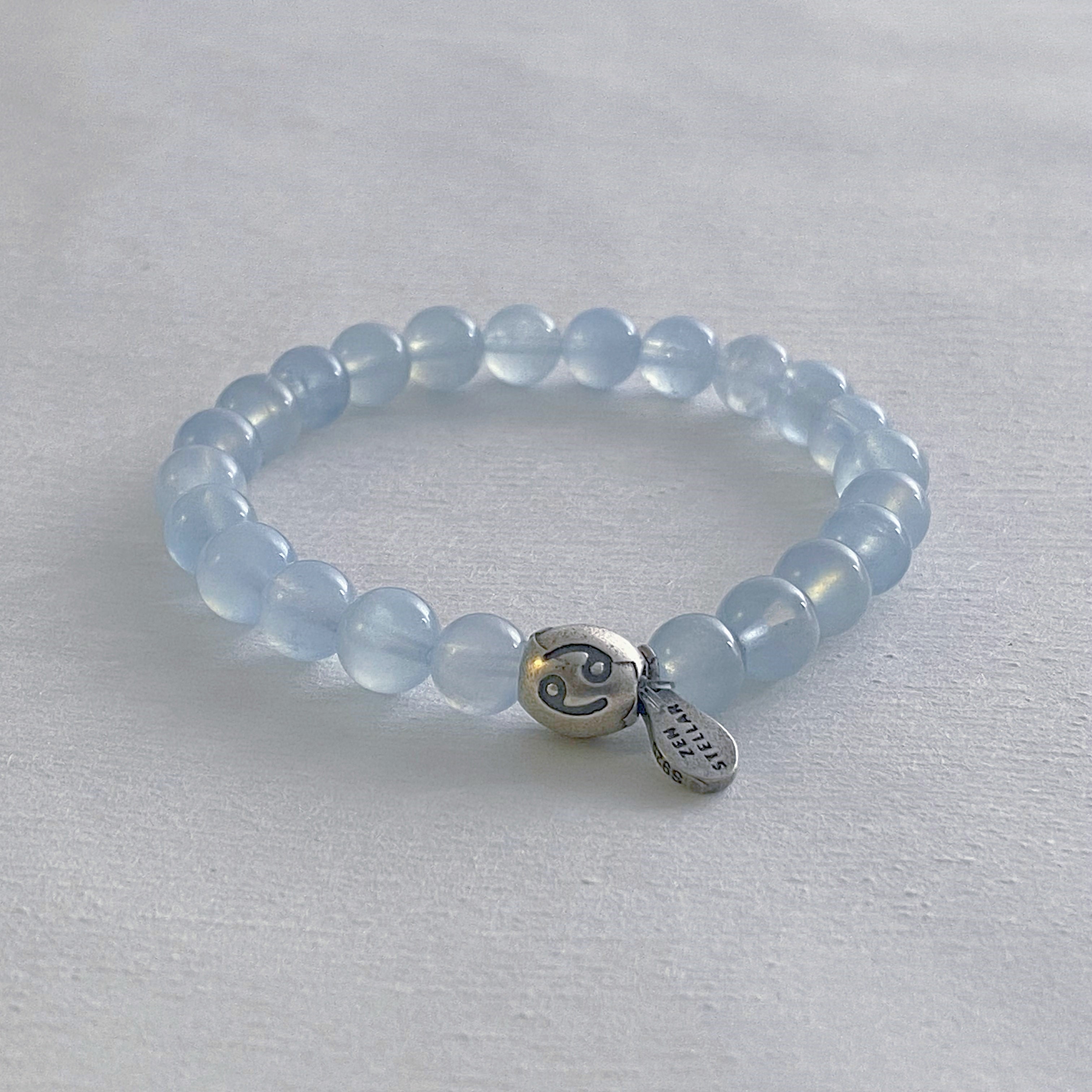 CANCER AQUAMARINE CRYSTAL BRACELET-1