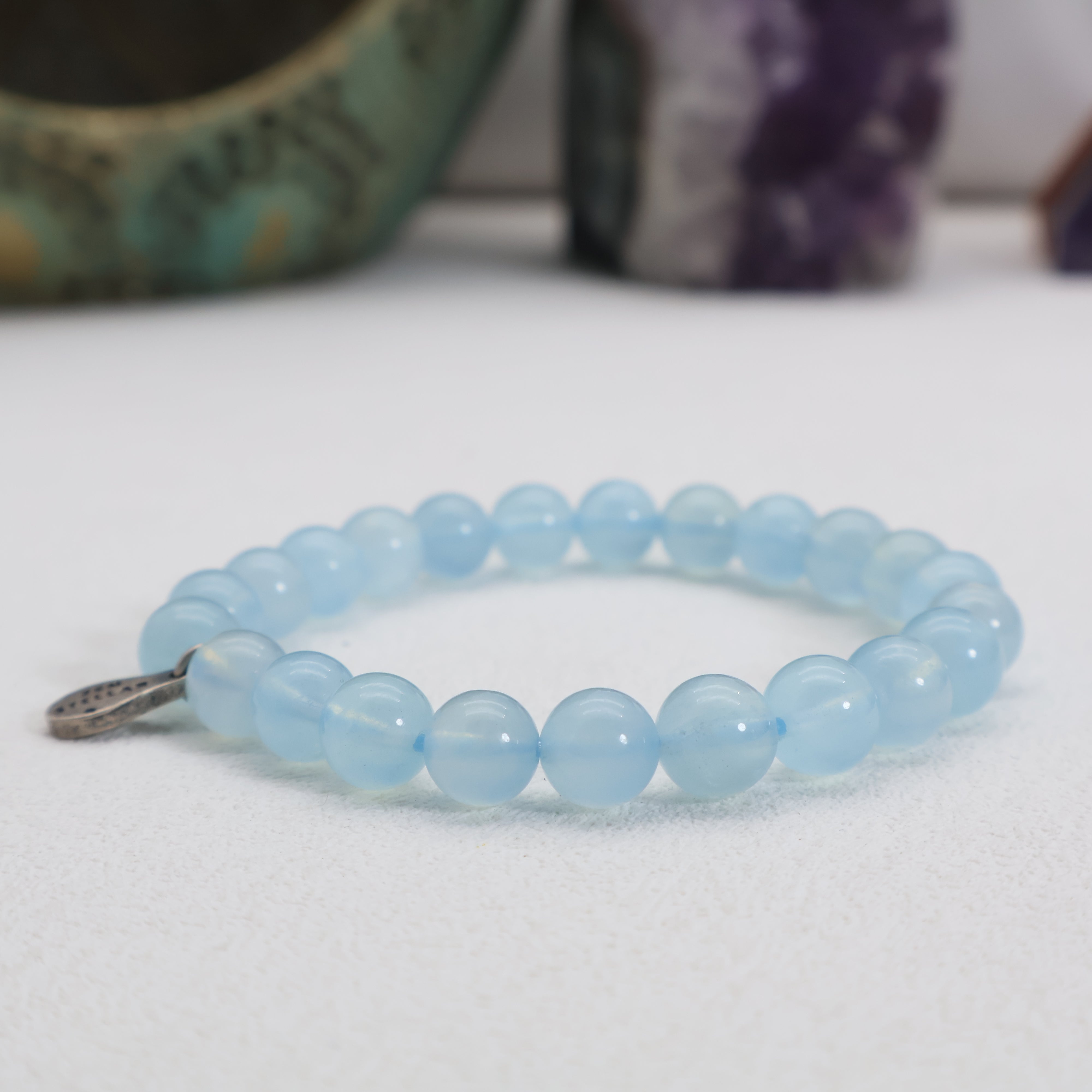 CANCER AQUAMARINE CRYSTAL BRACELET-1