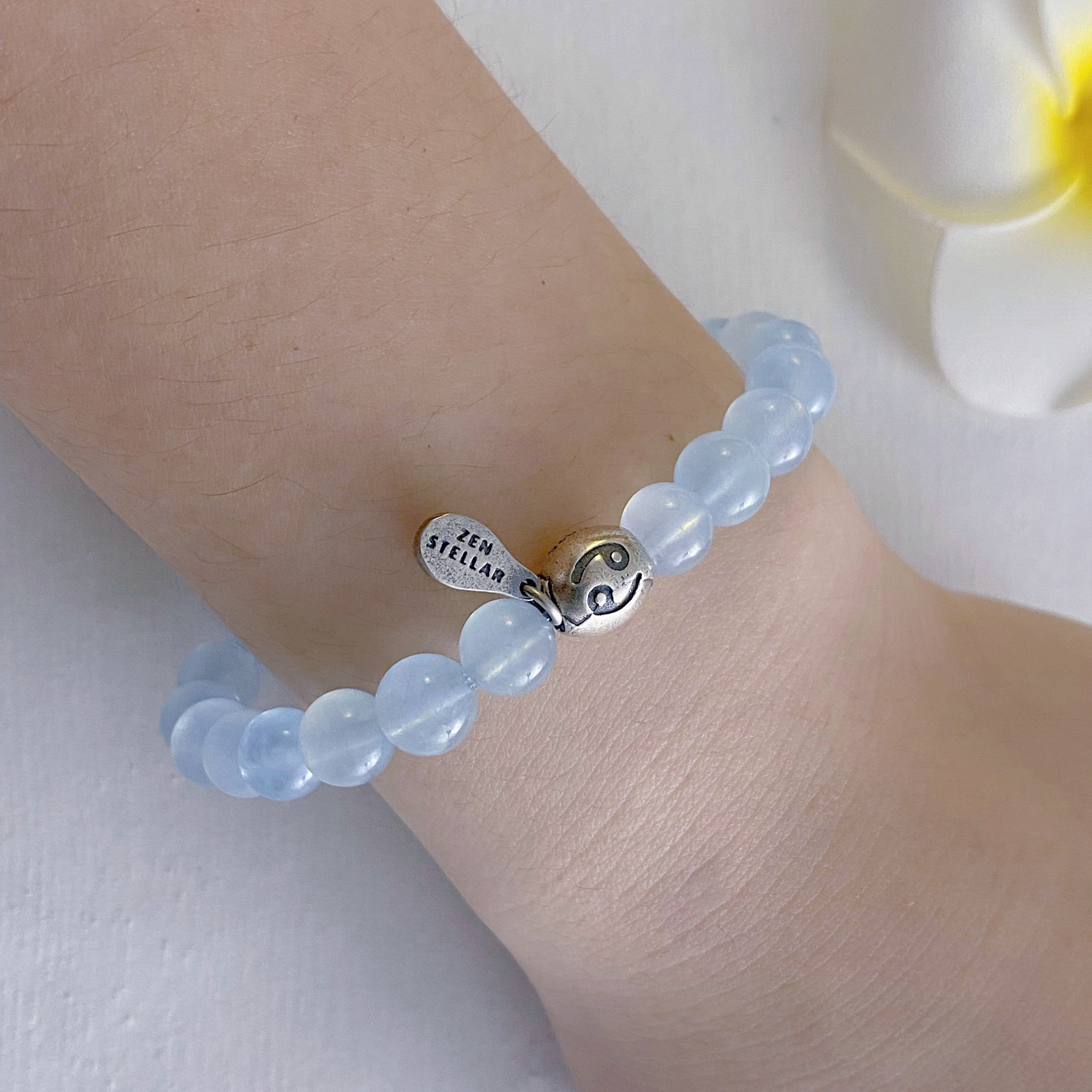 CANCER AQUAMARINE CRYSTAL BRACELET-2