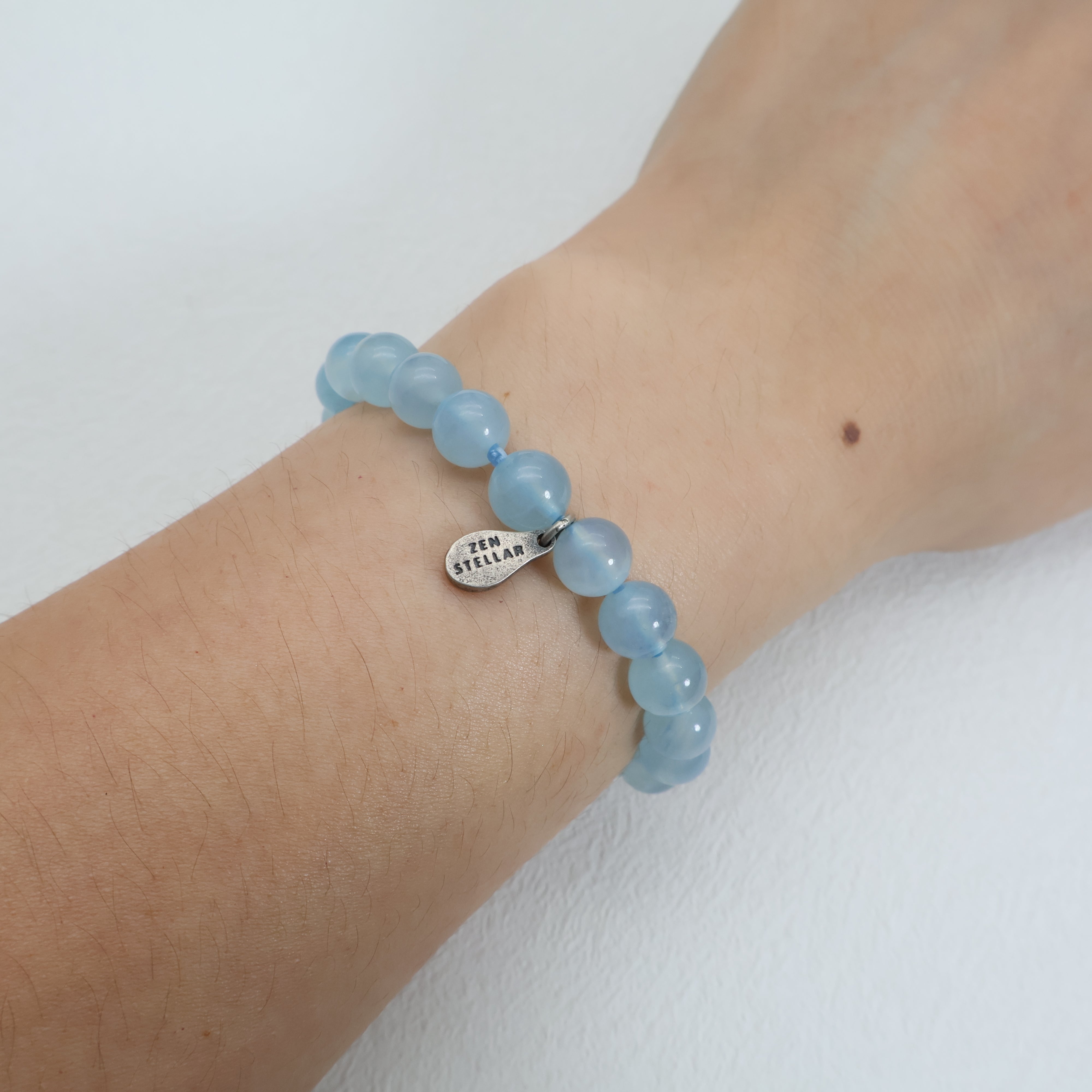 CANCER AQUAMARINE CRYSTAL BRACELET-2